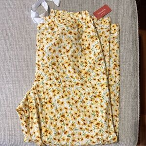 Floral Yellow Pajama Pants